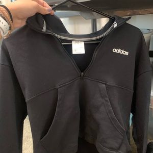 cropped half zip